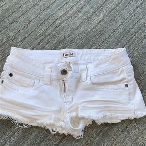 White short shorts.